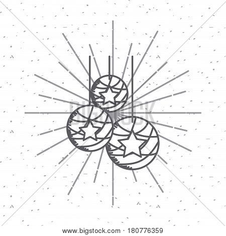 decorative balls icon over white background. usa indepence day design. vector illustration