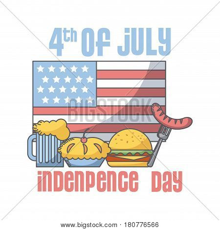 usa indepence day related icons over white background. colorful design. vector illustration