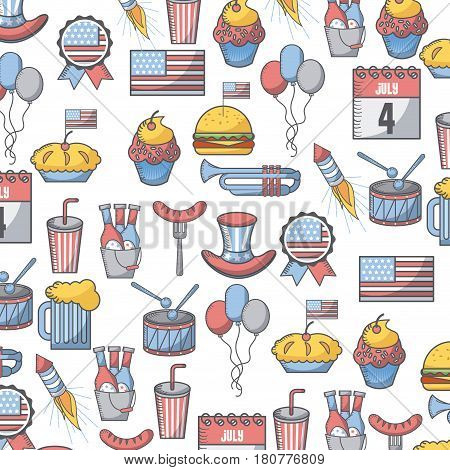 usa indepence day background. colorful design. vector illustration