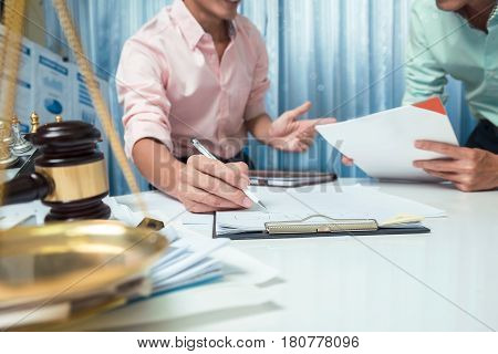 Business Man Discussing Very Seriously In The Workplace, Teamwork Hipster Vintage Style.