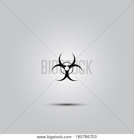 Black and white bio hazard sign - vector illustration.