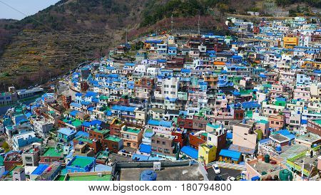 Gamcheon-Dong, Busan (South Korea) - Known for its steep streets, twisting alleys, and brightly painted houses