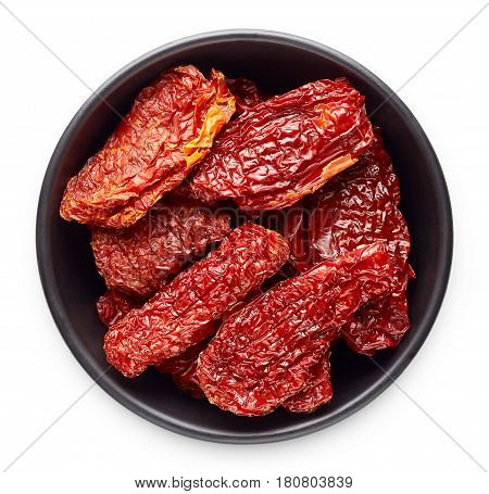 Bowl Of Sun Dried Tomatoes From Above