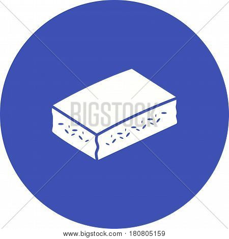Baked, squares, cornbread icon vector image. Can also be used for thanksgiving. Suitable for mobile apps, web apps and print media.