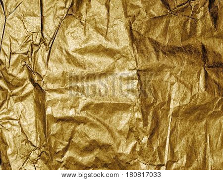 crumpled paper emerald gold. texture. background paper