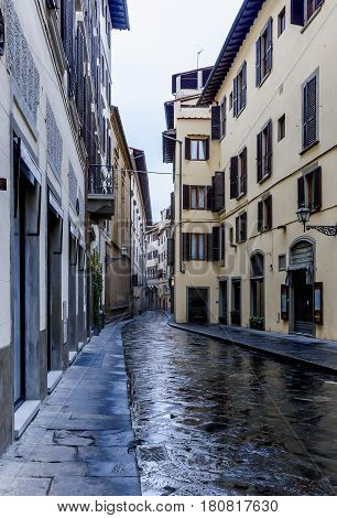 Narrow streets in Florence Italy architecture backdrop