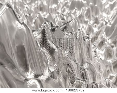 Abstract si-fi technology steel background. 3d illustration