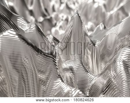 Abstract si-fi technology steel background. 3d illustration
