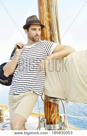 All aboard the handsome boat sailor guy