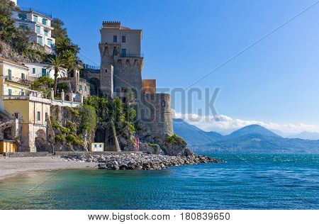 Italy Amalfitana Coast Cetara the Norman Tower