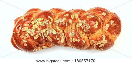 Easter Bread On White Background - Top View