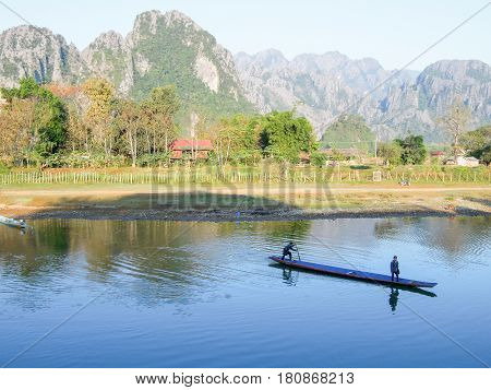 Rural Scene Near The Village Of Vang Vien