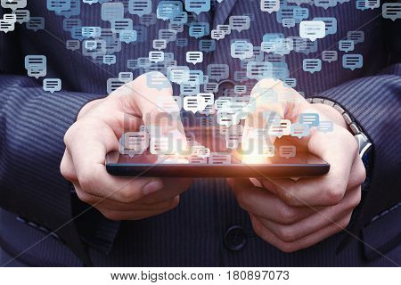 Businessman Chatting On A Cell Phone.