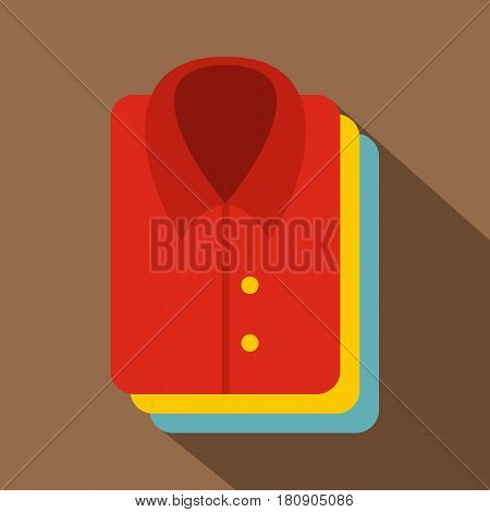 Stack of clothing icon. Flat illustration of stack of clothing vector icon for web