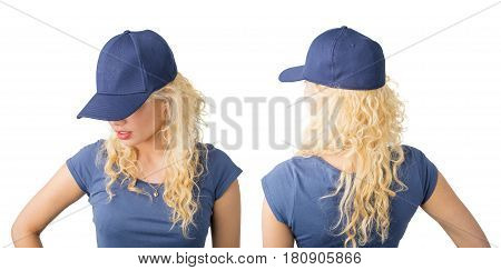 Front and back view of  modern snapback