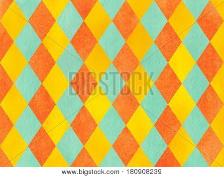 Watercolor Diamond Pattern.
