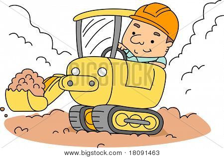 ภาพของผู้ปฏิบัติงานก่อสร้างปฏิบัติการแบ็ค