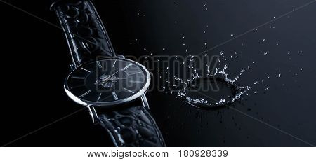 watch in coffee beans time clock reflaction morning water splash action movement conceptideas creative photography deadline dreams fantasy