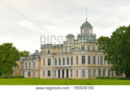 Baroque palace in the estate Znamenka near St.Petersburg Russia.