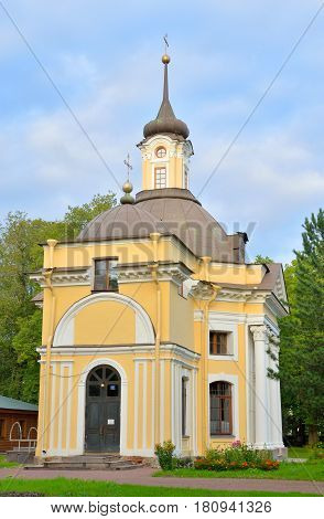 The Church of the Holy Apostles Peter and Paul in Znamenka near St.Petersburg Russia.