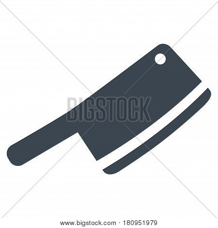 Butchery Blade flat vector pictograph. An isolated illustration on a white background.