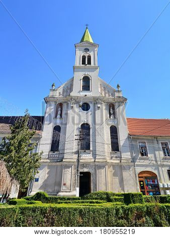 Aiud city romania catholic church landmark architecture