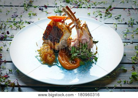 Lamb ribs with sweet potato parmentier recipe cuisine