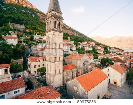 St. Nicholas Church, Old Town Perast in Montenegro
