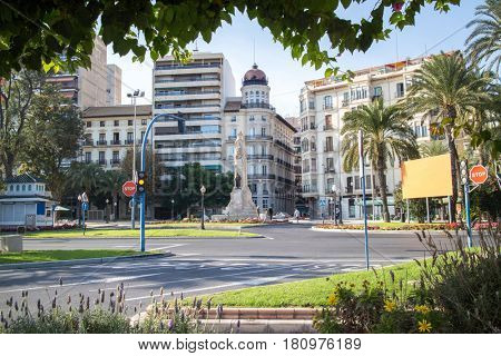 Street with typical style holiday apartments