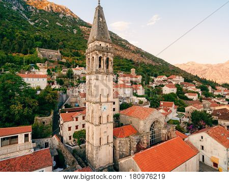 St. Nicholas Church, Old Town Perast in Montenegro
