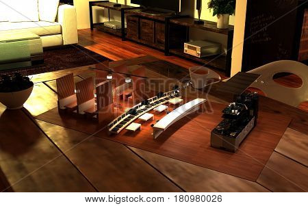 Restaurant Augmented Reality Design on Kitchen Table