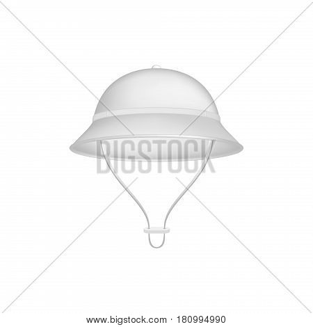 Pith helmet in white design on white background