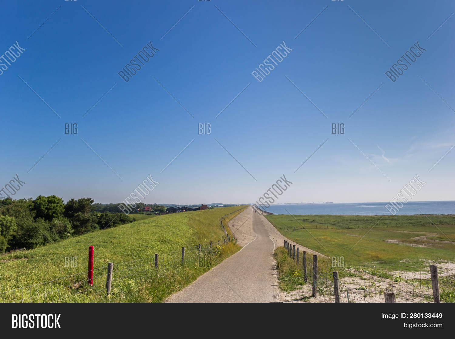 Dike Road On Wadden Image & Photo (Free Trial) Bigstock