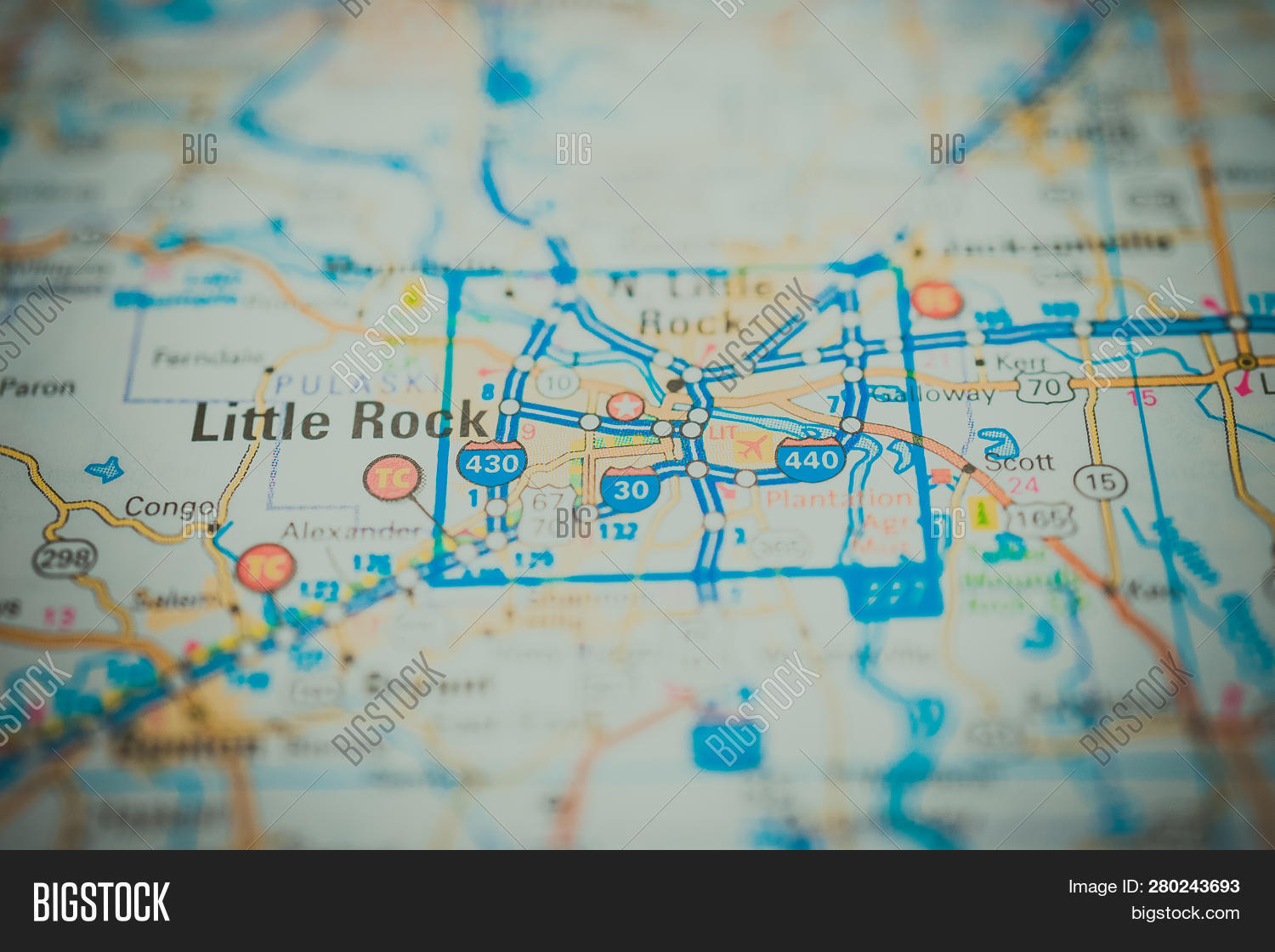 Little Rock On Map. Image & Photo (Free Trial) Bigstock