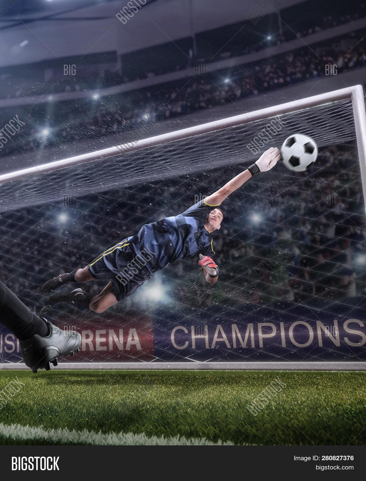 Goalkeeper Jumping Image & Photo (Free Trial) Bigstock