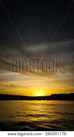 Beautiful Sunset In The Sea In Gawadar, Balochistan, Pakistan,