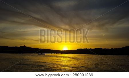 Beautiful Sunset In The Sea In Gawadar, Balochistan, Pakistan,