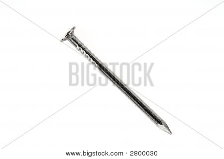 Nahaufnahme von einem Nagel, Isolated On White