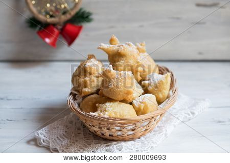 Pettole Is A Traditional Christmas South Italian Food Cooked From Dough And Fried In Olive Oil, Made