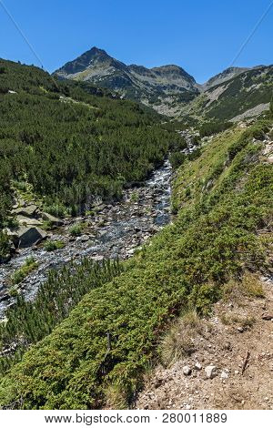 Landscape With Valyavitsa River And Valyavishki Chukar Peak, Pirin Mountain, Bulgaria