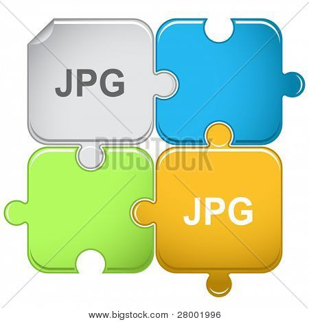 Puzzle jpg. Raster. Versione vettoriale è nel portafoglio.