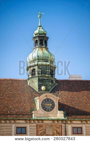 Clock Tower In The Patio Of Hofburg Imperial Palace