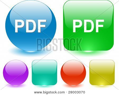 Elemento PDF. interfaccia. Illustrazione di raster.