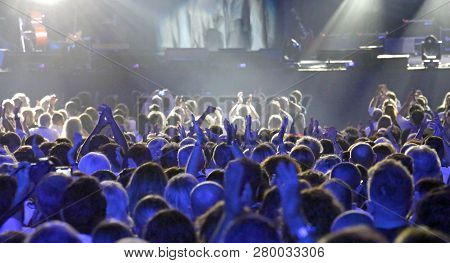 Heads Of People At Stadium During Live Concert