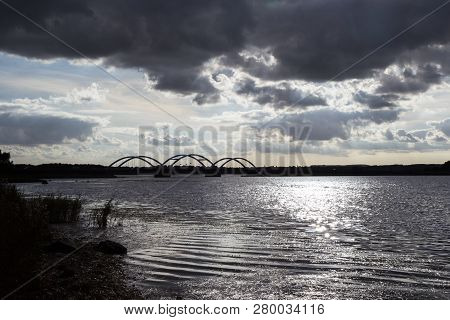 View Of Fjord And Meadows Near Holbaek, Denmark