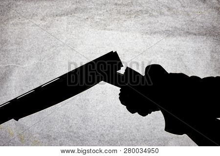 Classic Double-barrell Smooth-bore Hunting Rifle Isolated On White Background In Man Hand