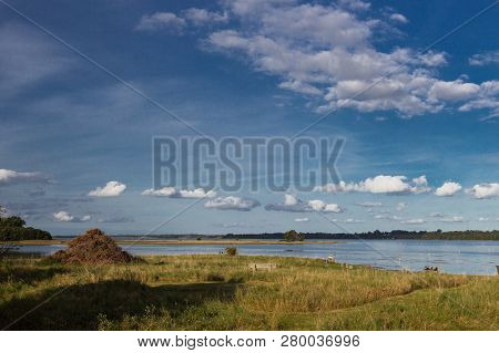 View Of Fjord And Meadows Near Holbaek, Denmark