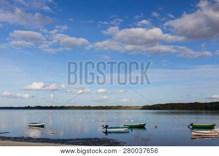 View Of Fjord And Meadows Near Holbaek, Denmark