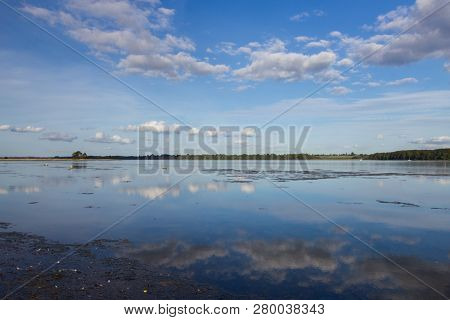 View Of Fjord And Meadows Near Holbaek, Denmark
