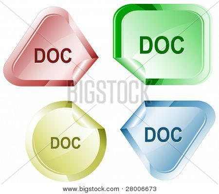 Doc. adesivi. Illustrazione di raster. Versione vettoriale è nel mio portafoglio.